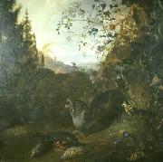Matthias Withoos Otter in a Landscape Germany oil painting artist